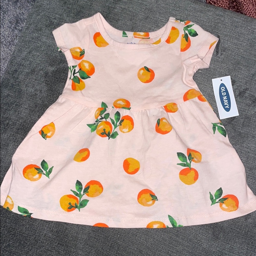 Old Navy Peach Print Baby Dress